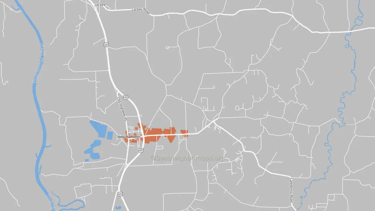 Bike Grade map of 39746, MS