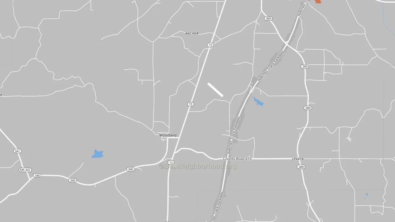 Bike Grade map of 39776, MS