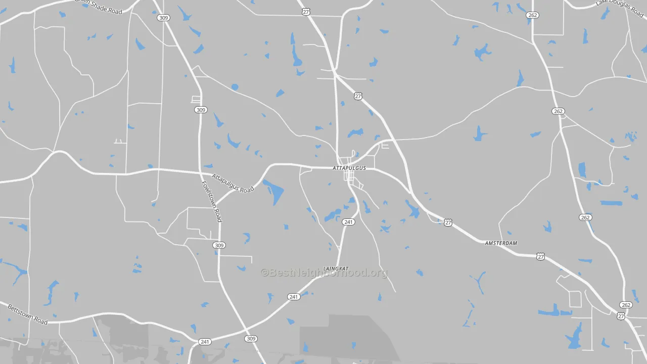 Bike Grade map of 39815, GA