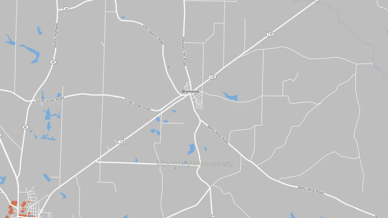 Bike Grade map of 39826, GA