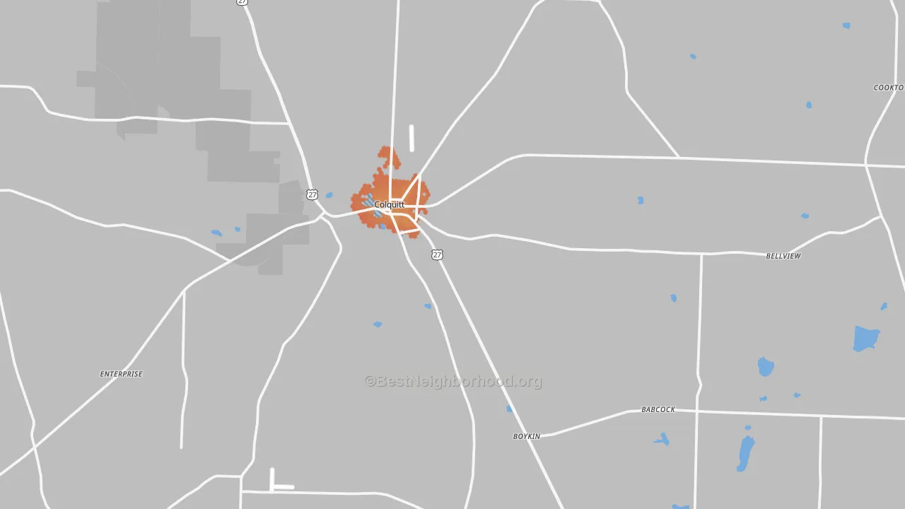 Bike Grade map of 39837, GA