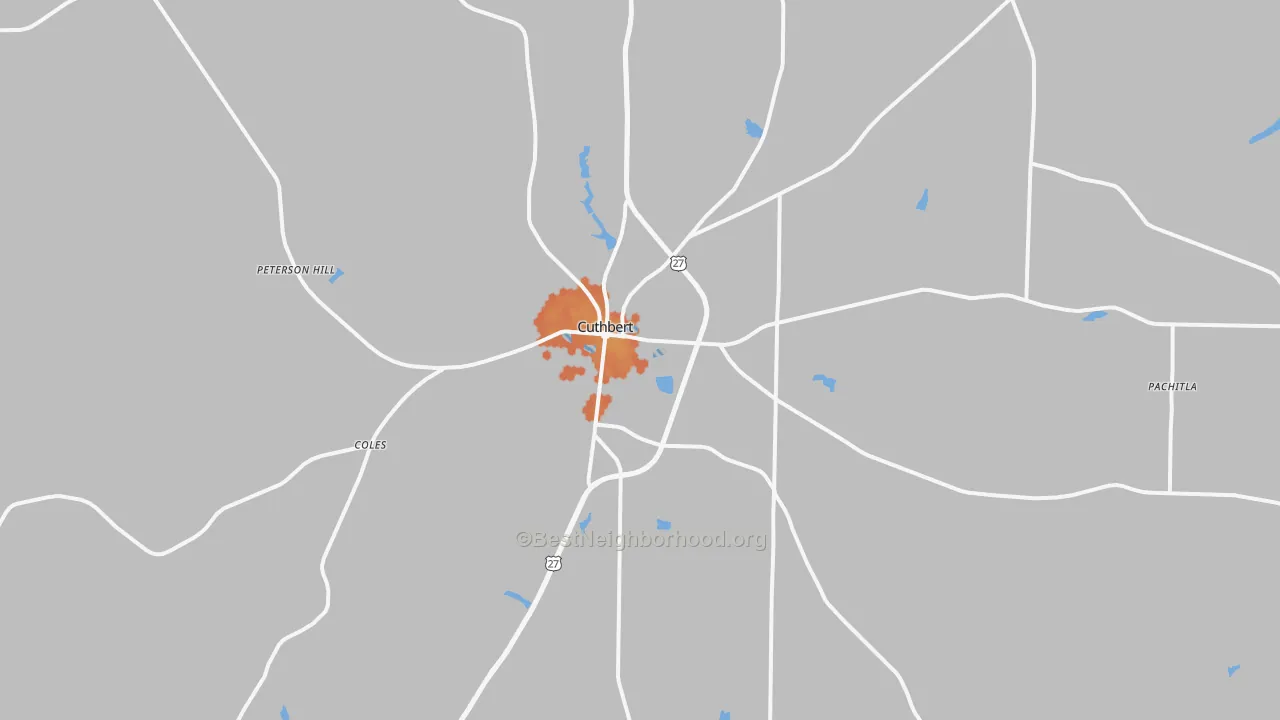 Bike Grade map of 39840, GA