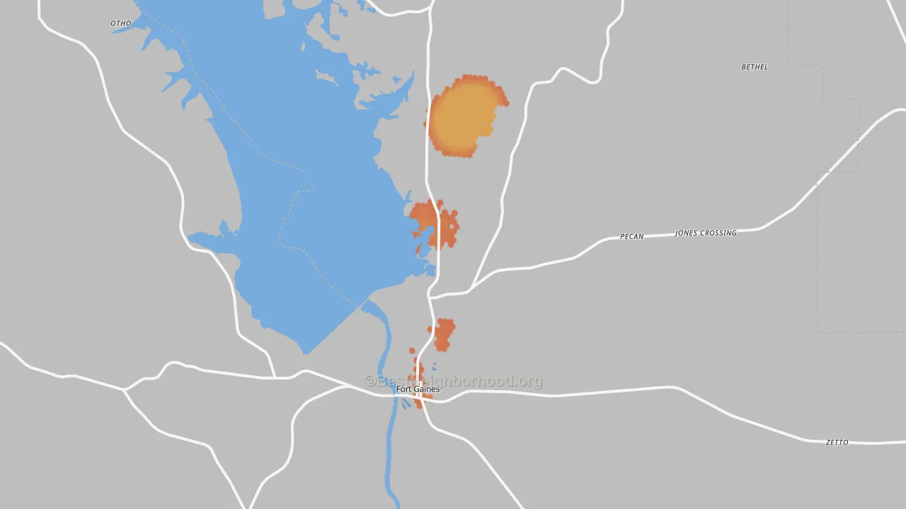 Bike Grade map of 39851, GA