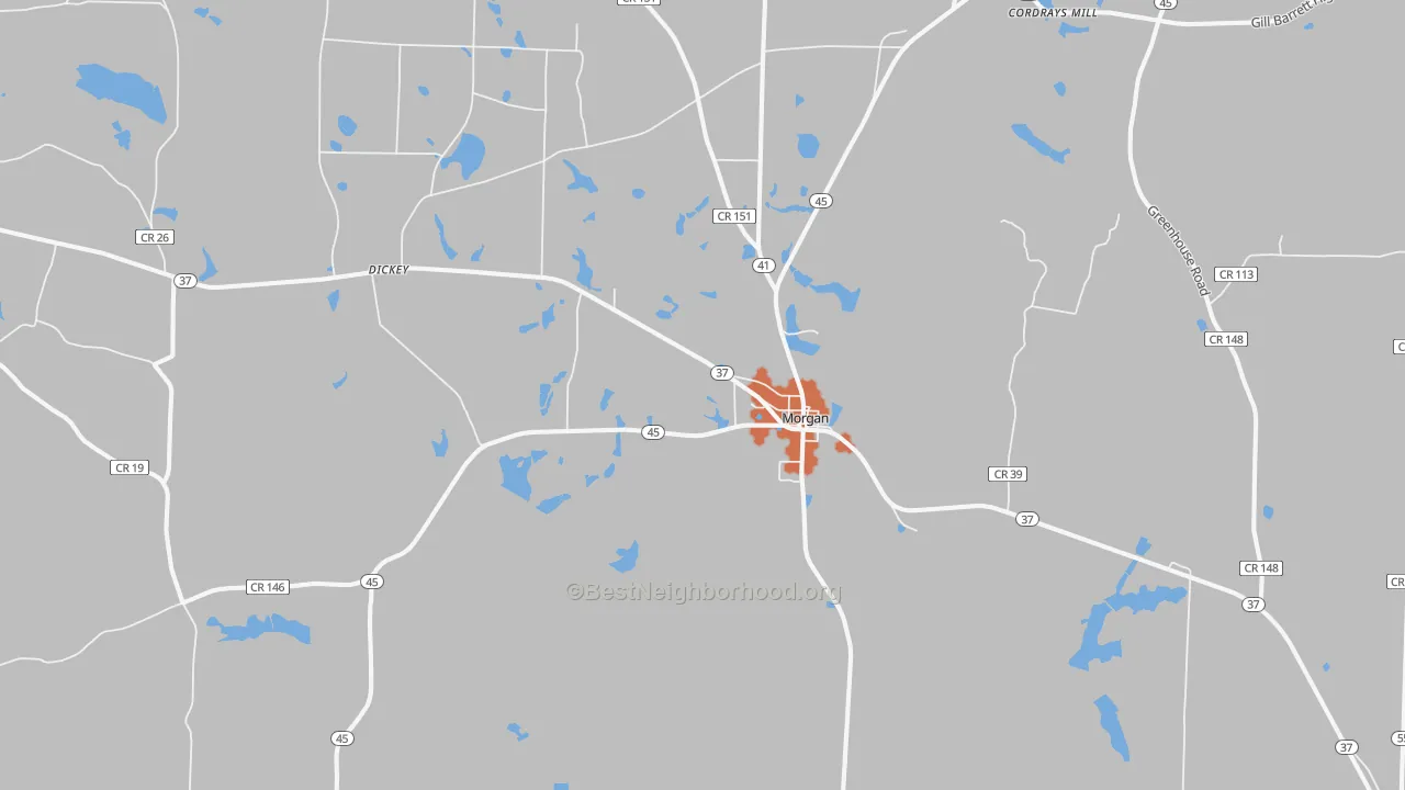 Bike Grade map of 39866, GA