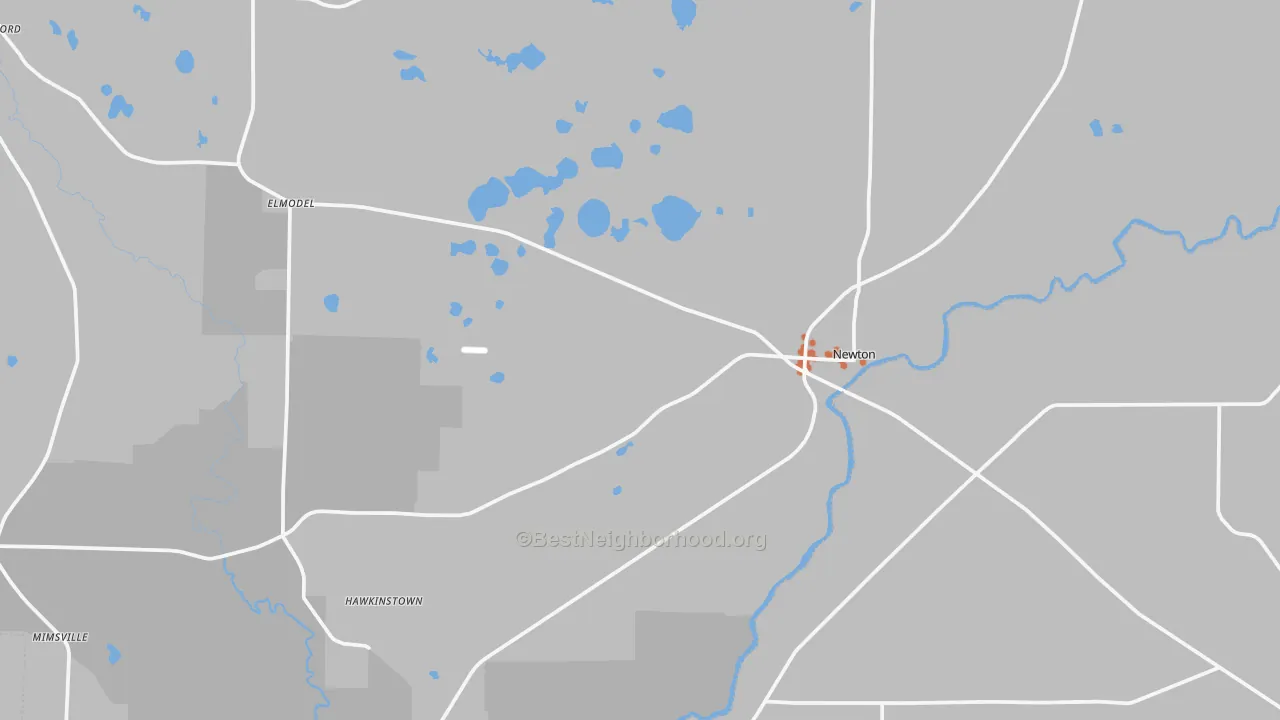 Bike Grade map of 39870, GA