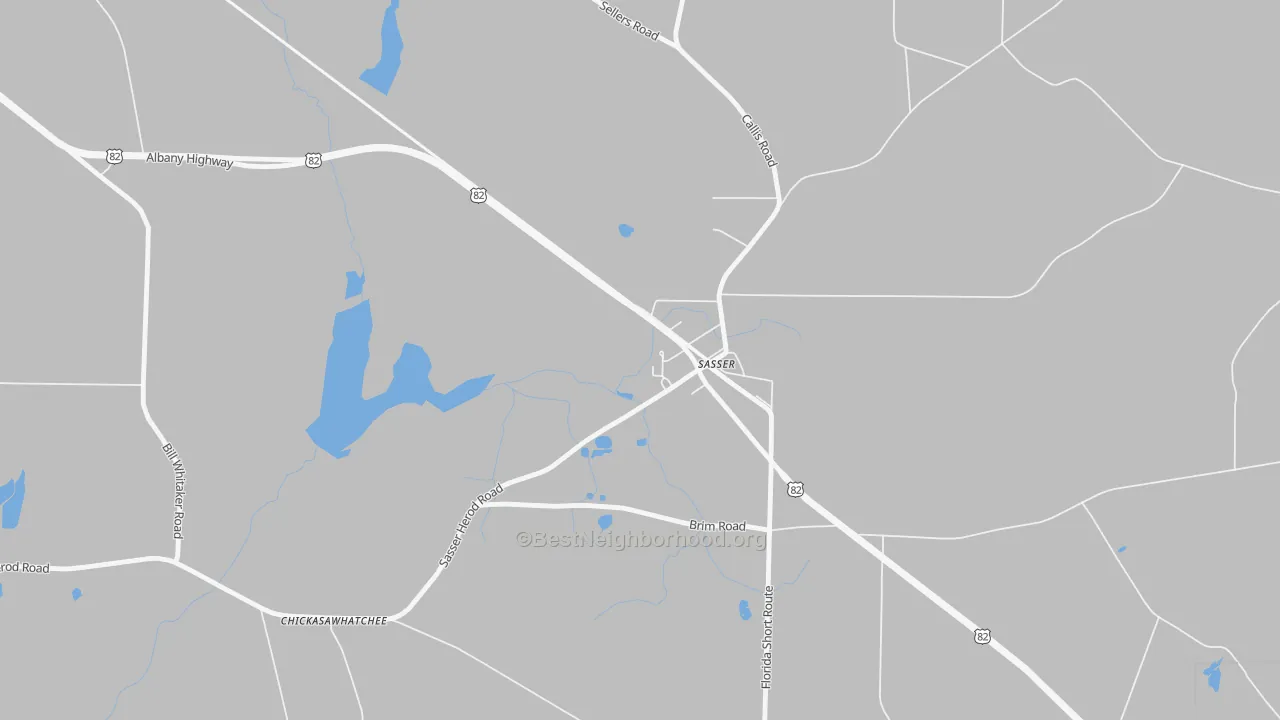 Bike Grade map of 39885, GA