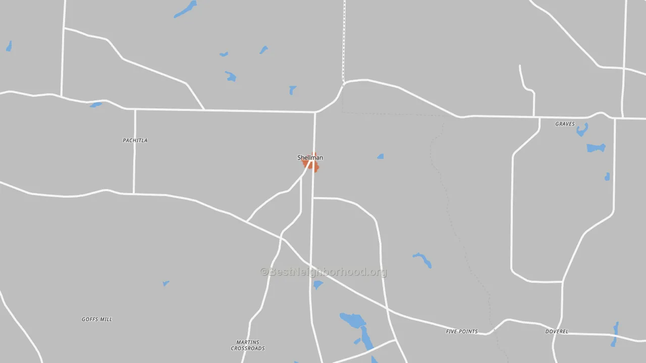 Bike Grade map of 39886, GA
