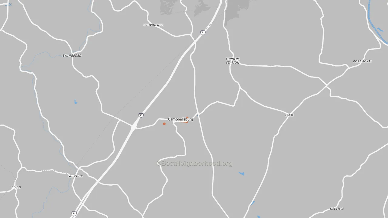 Bike Grade map of 40011, KY