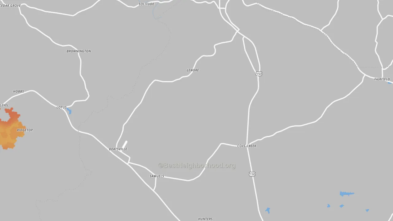 Bike Grade map of 40013, KY