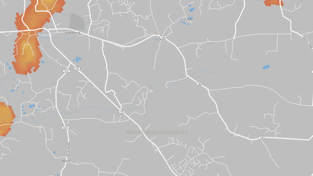Bike Grade map of 40023, KY