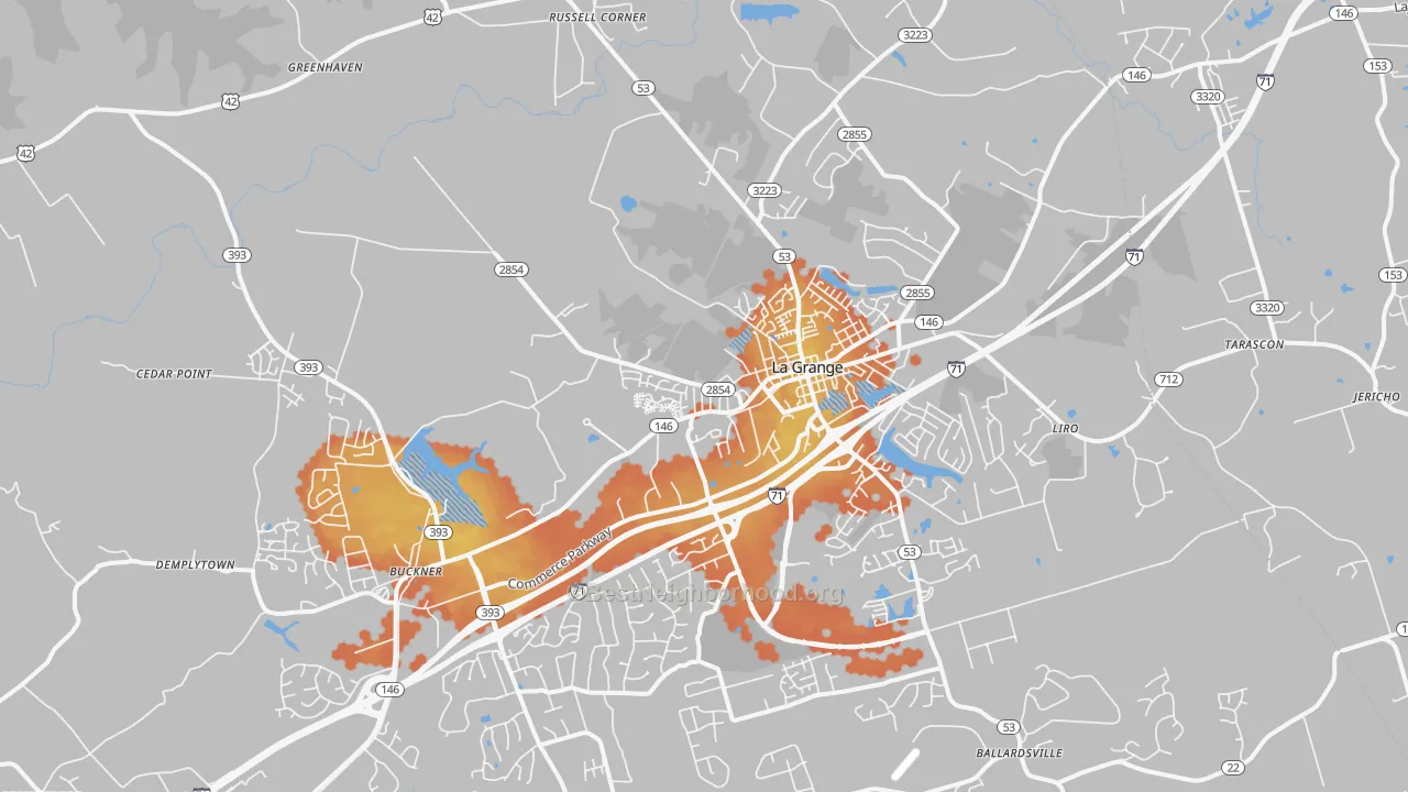 Bike Grade map of 40031, KY