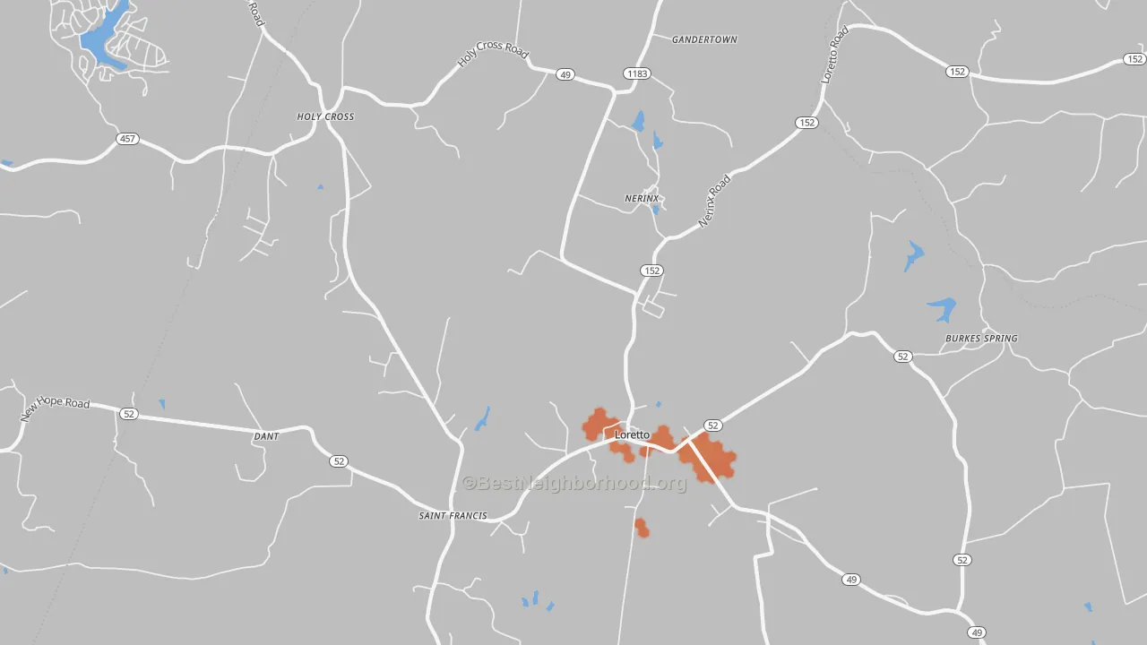 Bike Grade map of 40037, KY