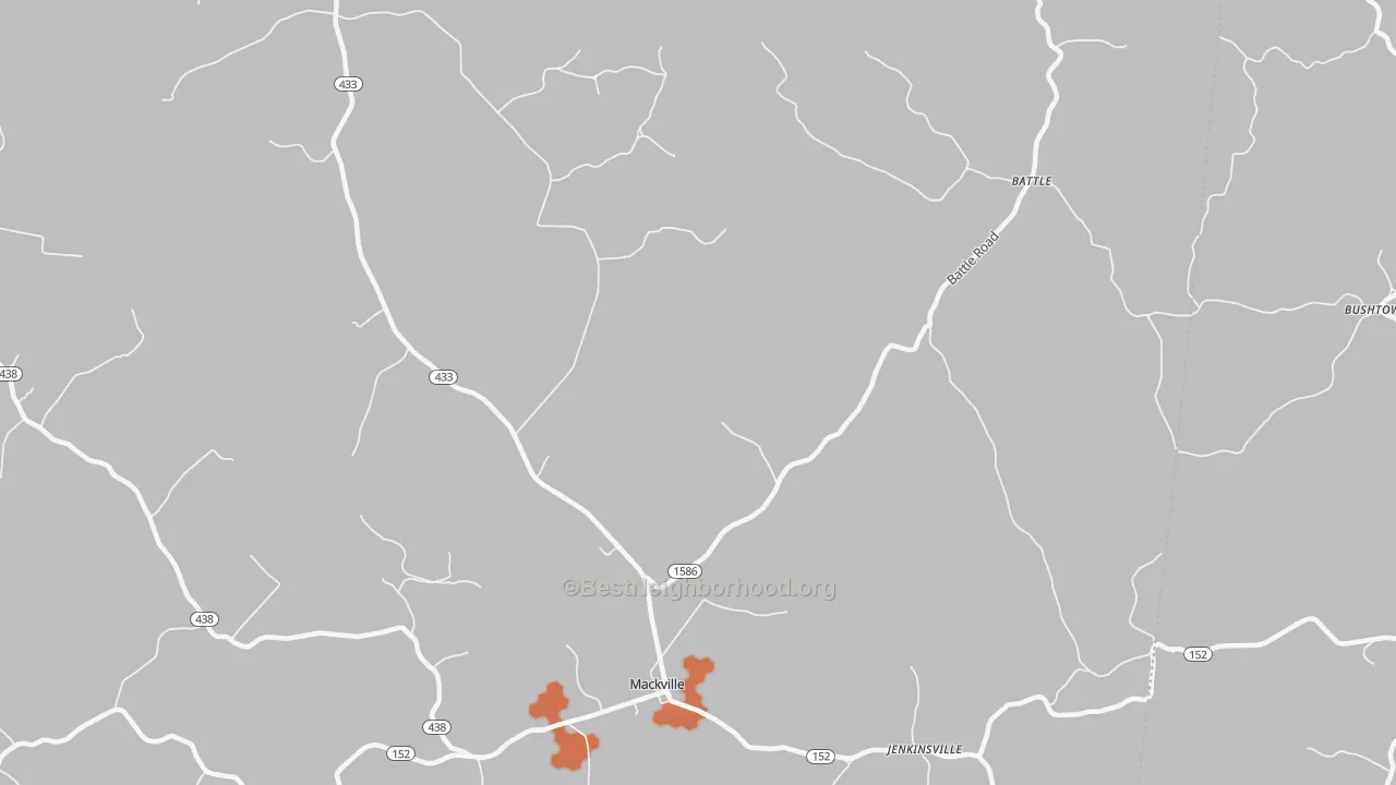 Bike Grade map of 40040, KY