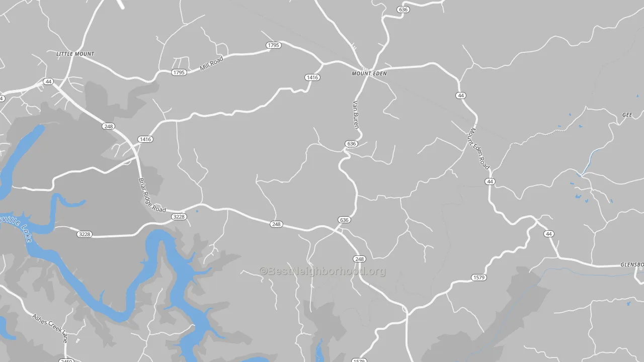 Bike Grade map of 40046, KY