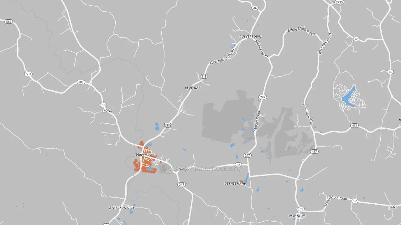 Bike Grade map of 40051, KY