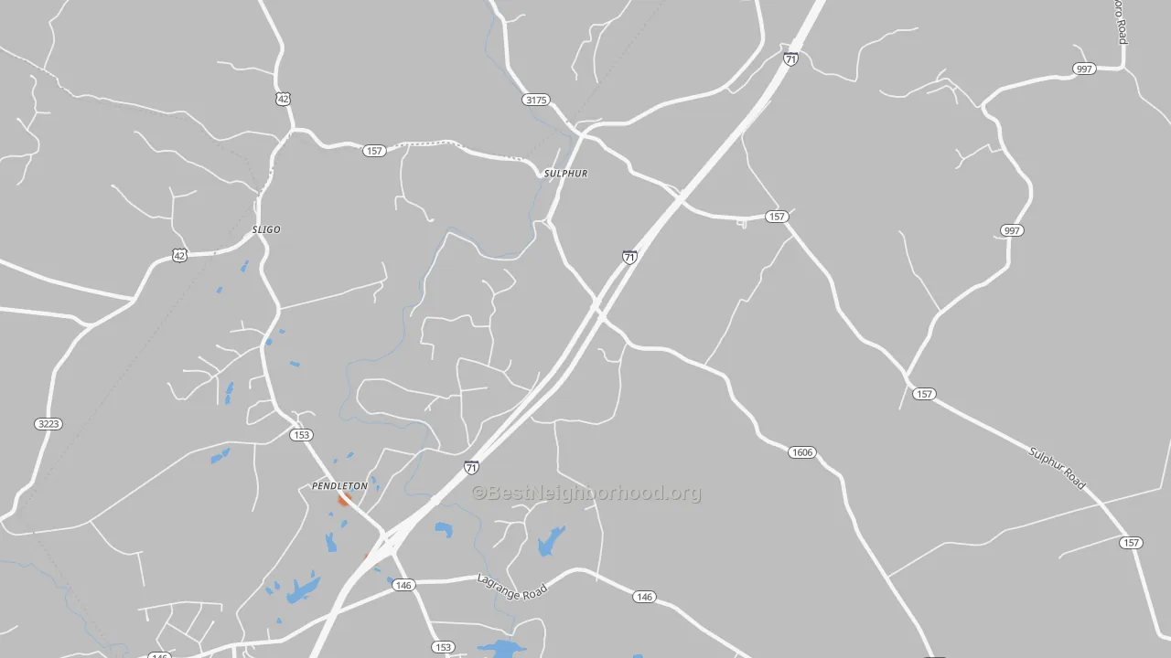 Bike Grade map of 40070, KY