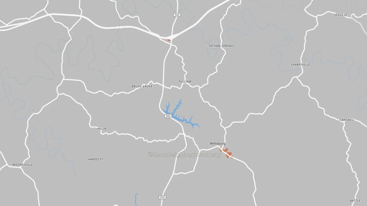 Bike Grade map of 40078, KY