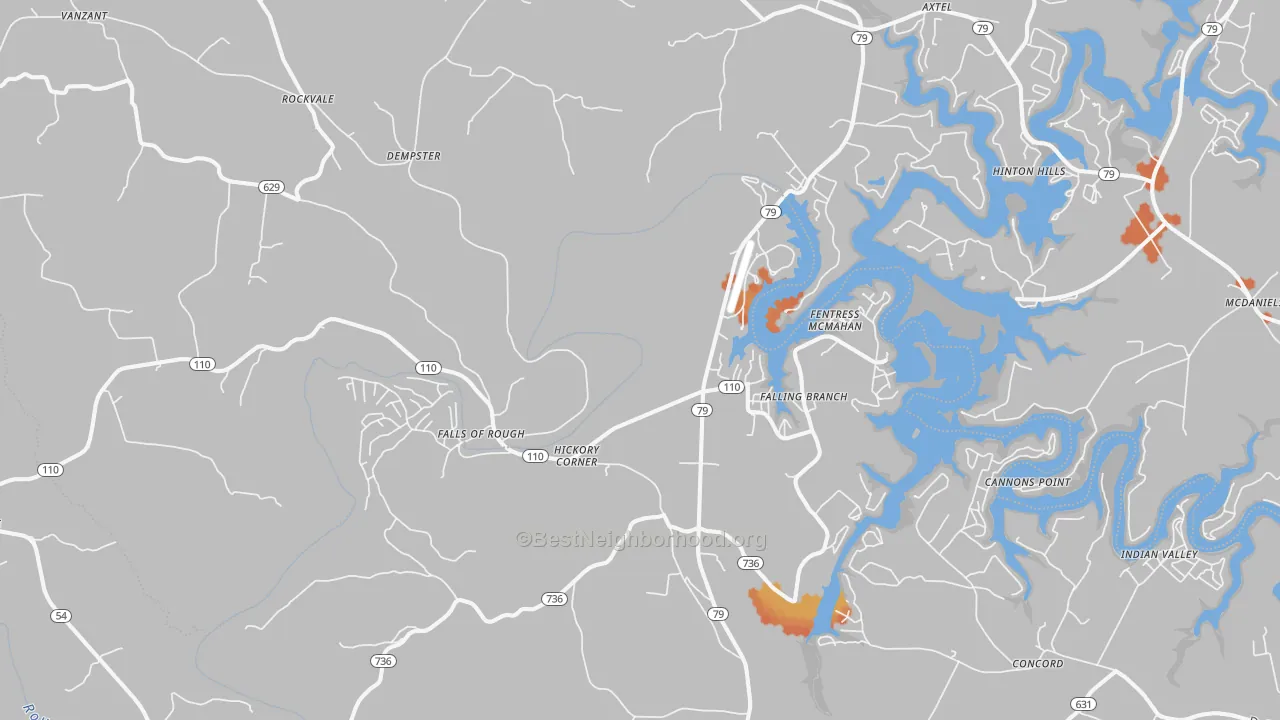 Bike Grade map of 40119, KY