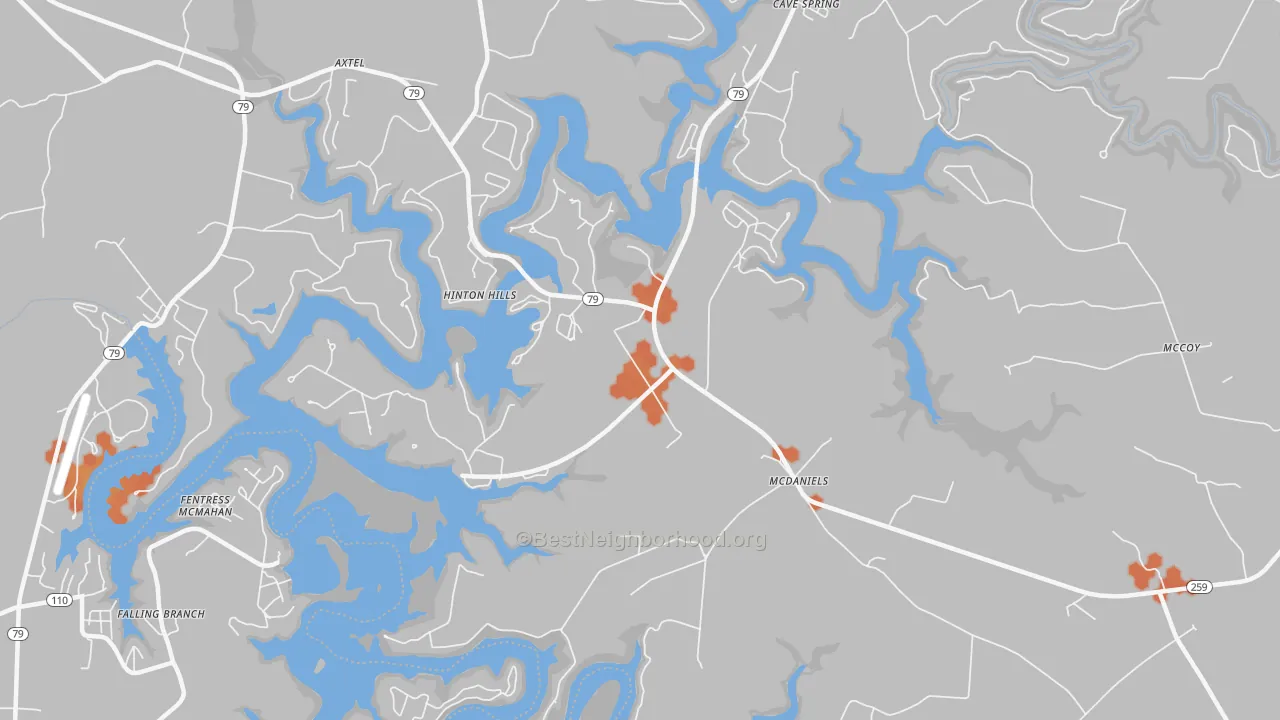 Bike Grade map of 40152, KY