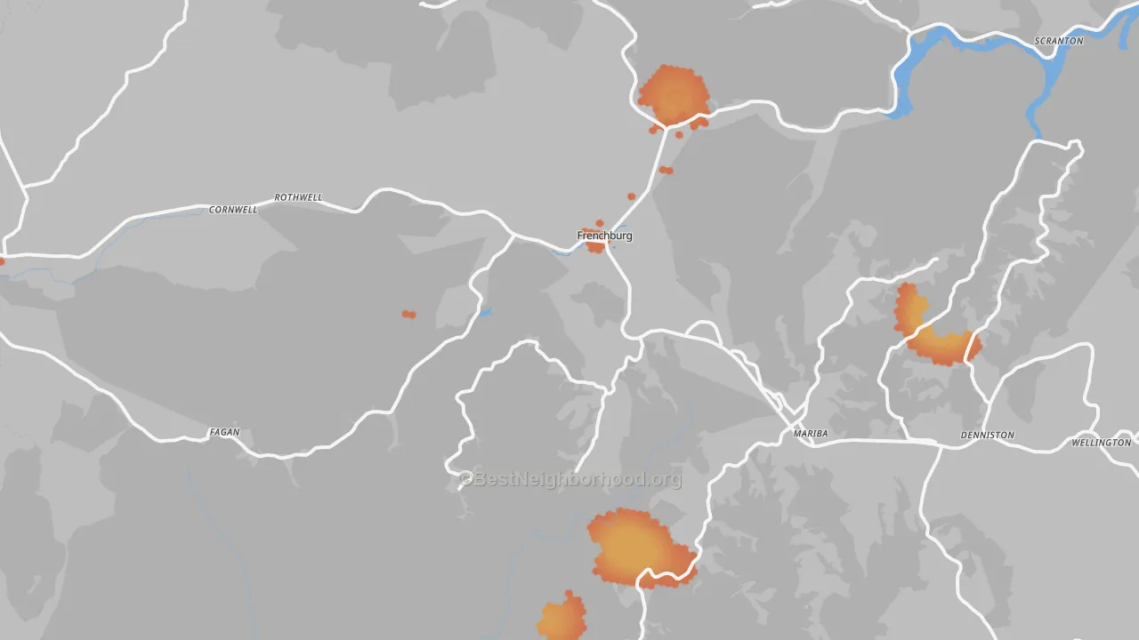 Bike Grade map of 40322, KY
