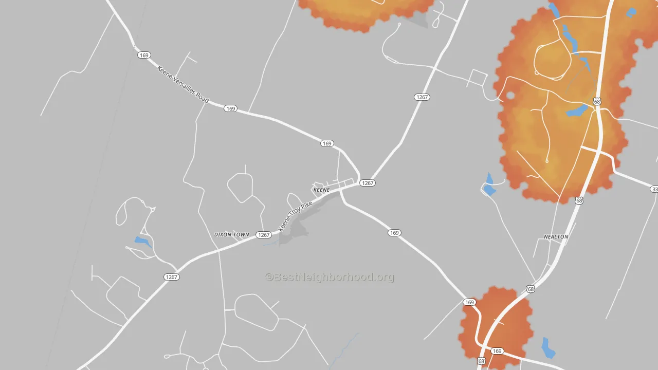 Bike Grade map of 40339, KY
