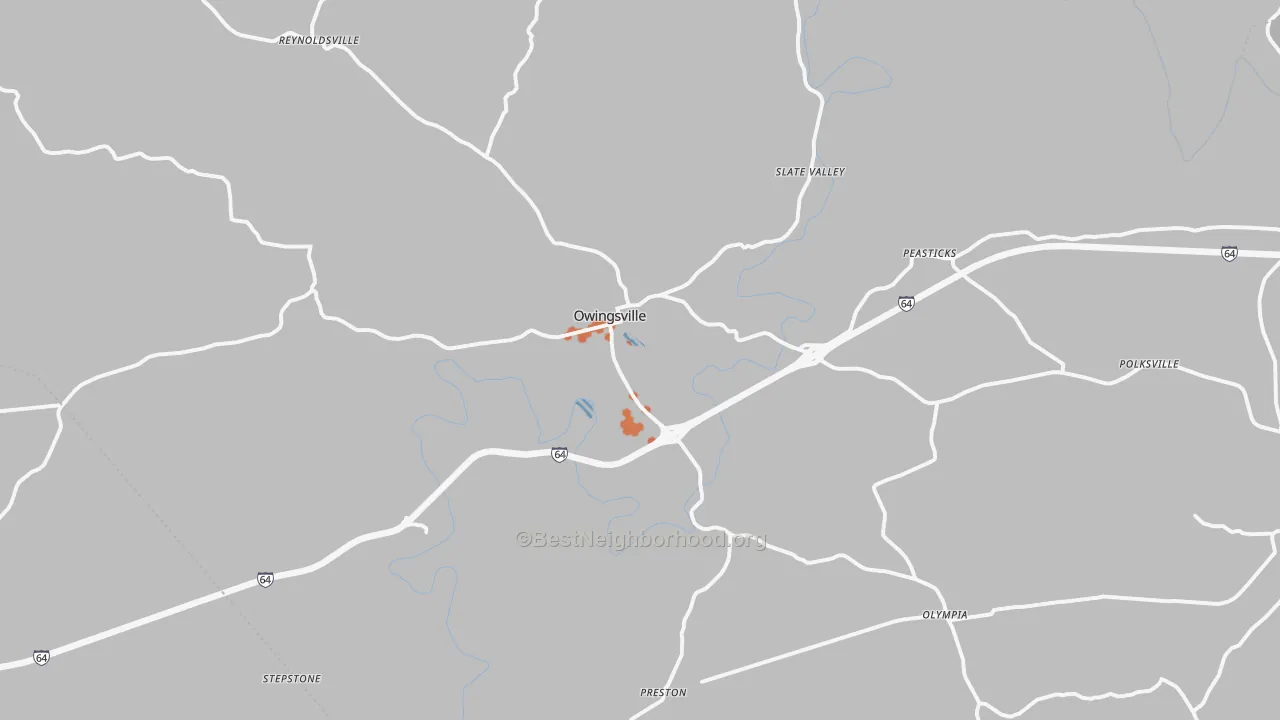 Bike Grade map of 40360, KY