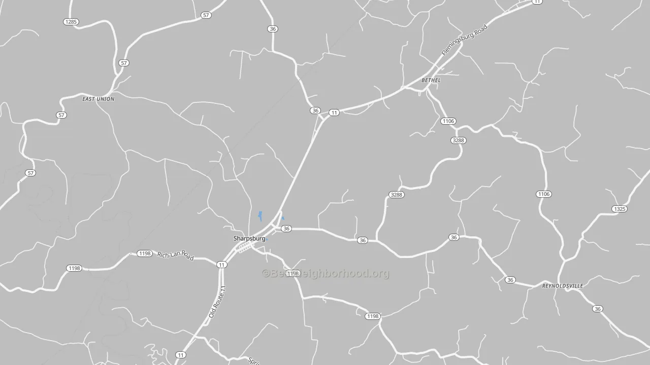 Bike Grade map of 40374, KY