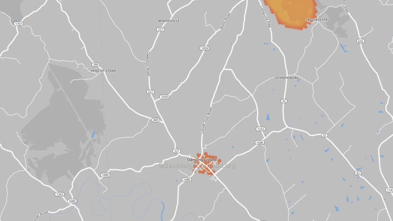 Bike Grade map of 40379, KY