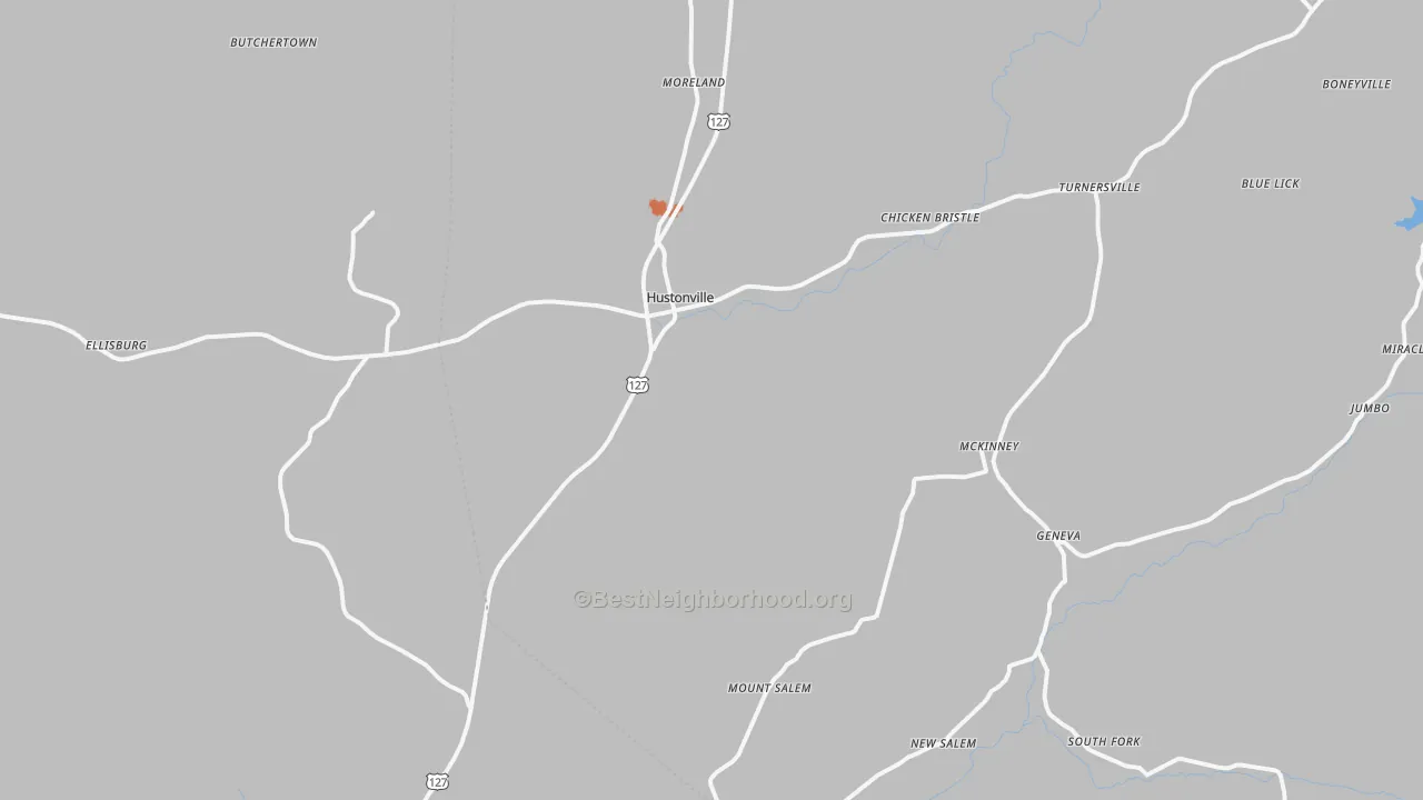 Bike Grade map of 40437, KY
