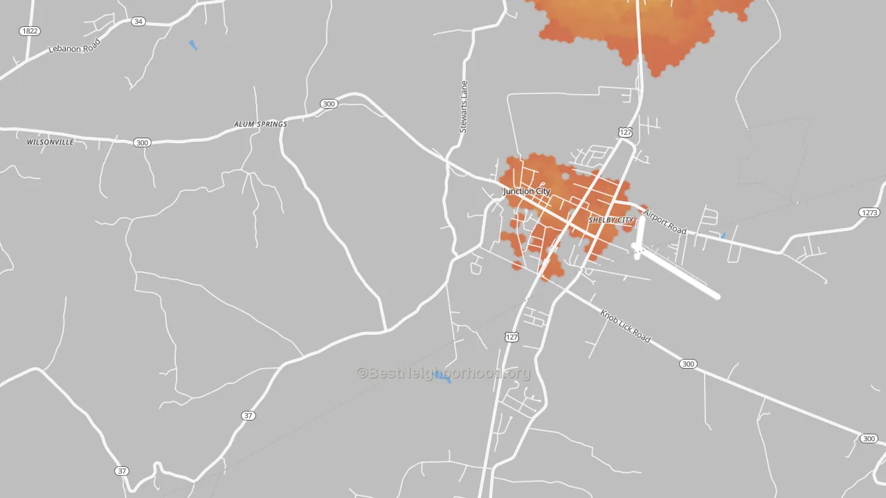 Bike Grade map of 40440, KY