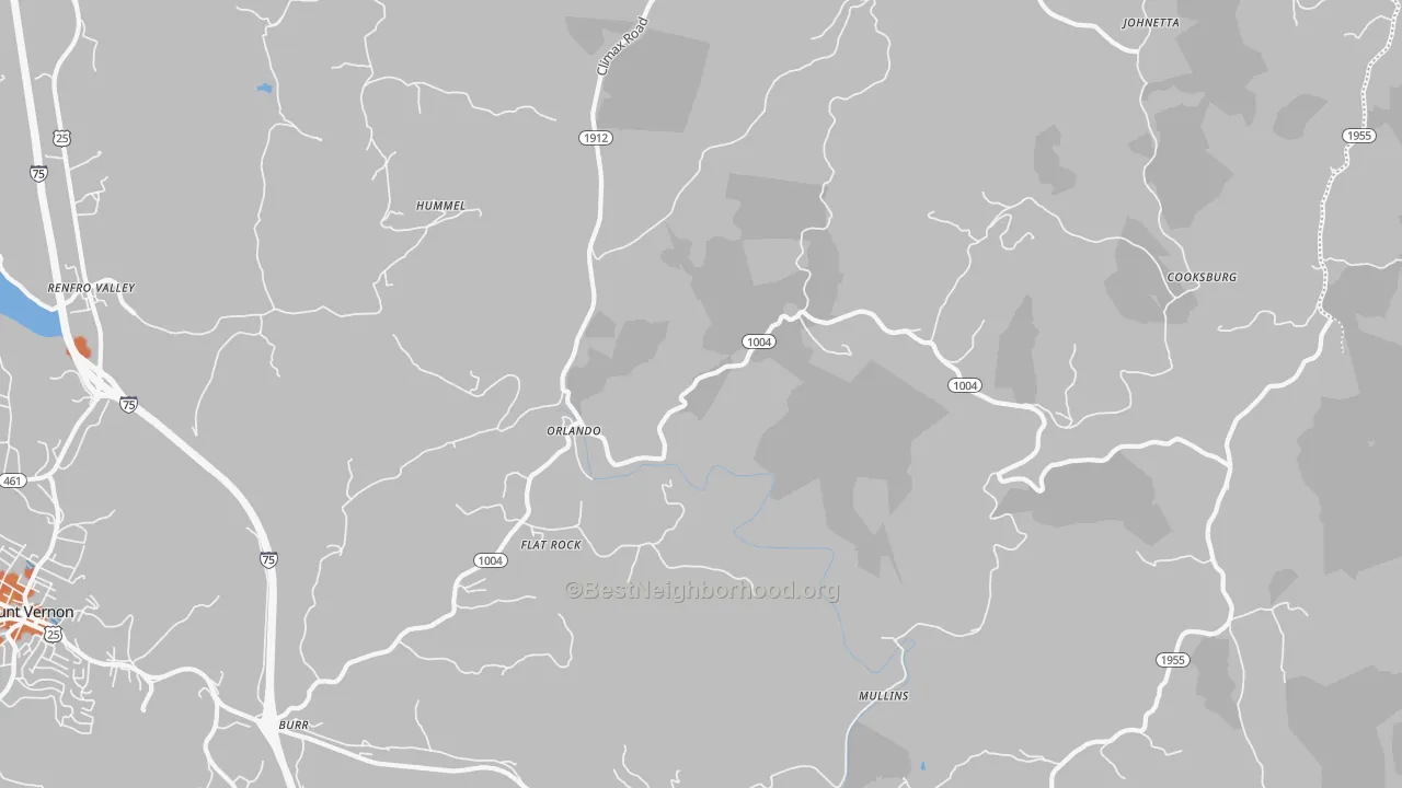 Bike Grade map of 40460, KY