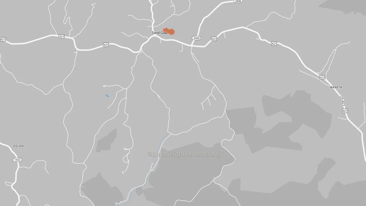 Bike Grade map of 40481, KY
