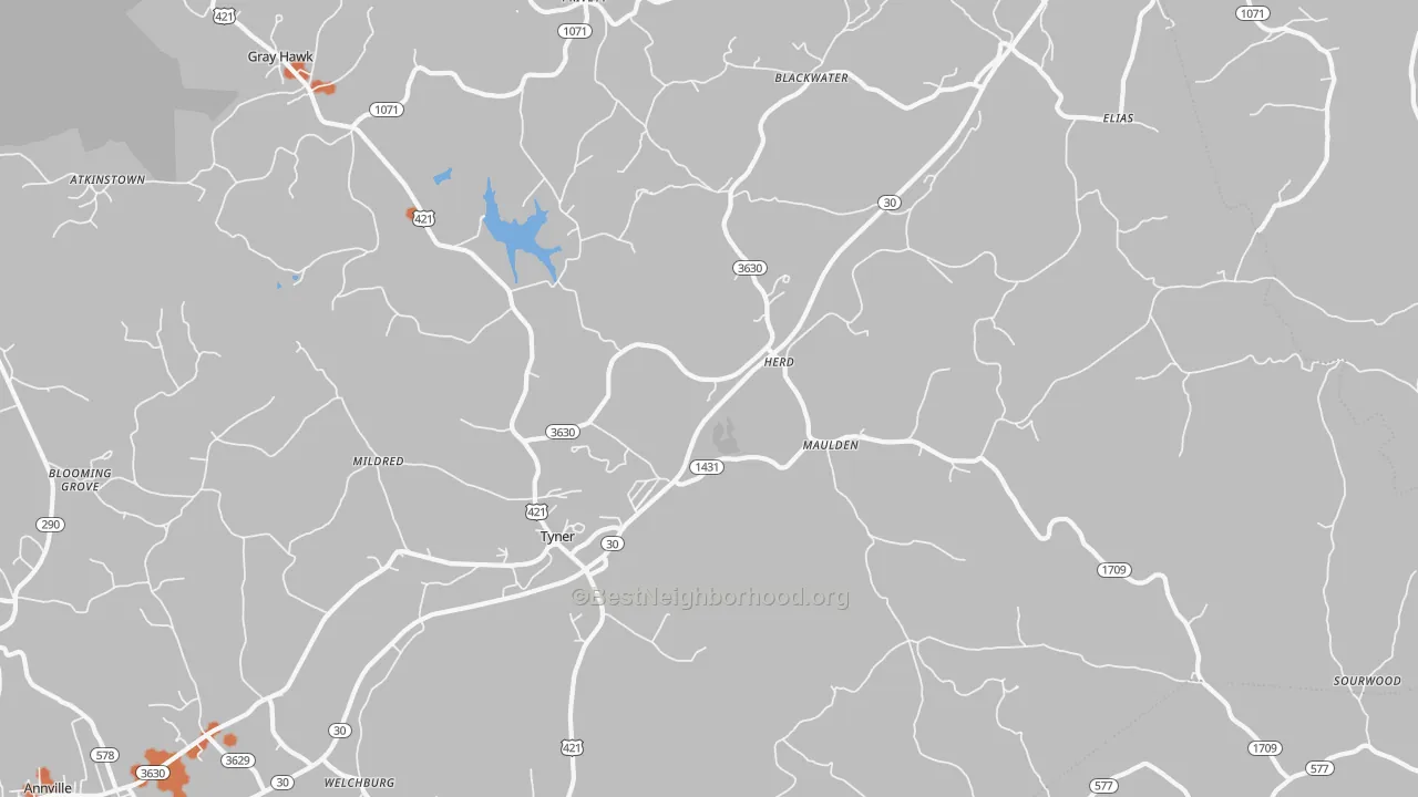 Bike Grade map of 40486, KY