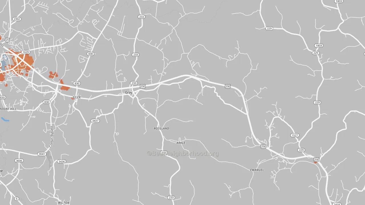 Bike Grade map of 40734, KY
