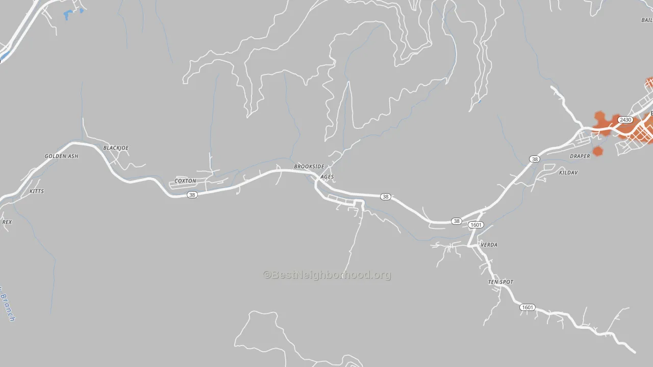 Bike Grade map of 40801, KY