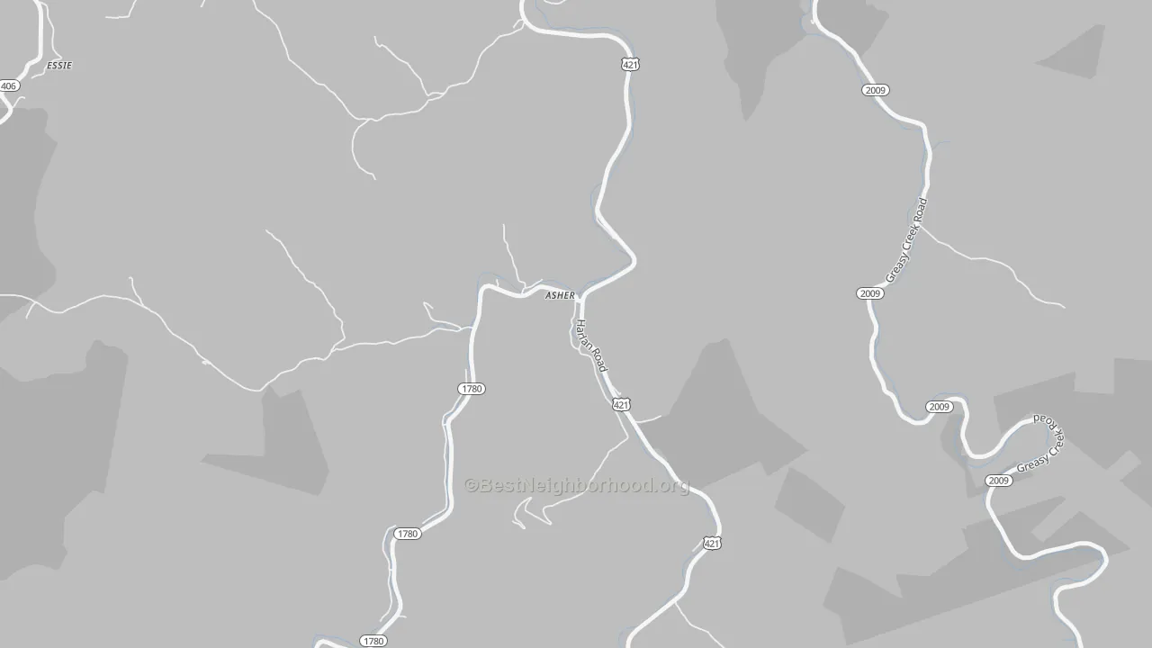 Bike Grade map of 40803, KY