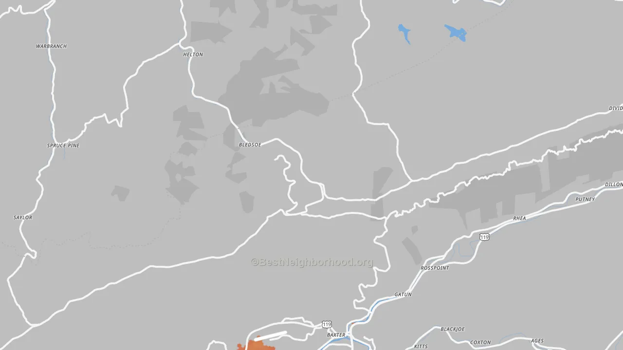 Bike Grade map of 40810, KY