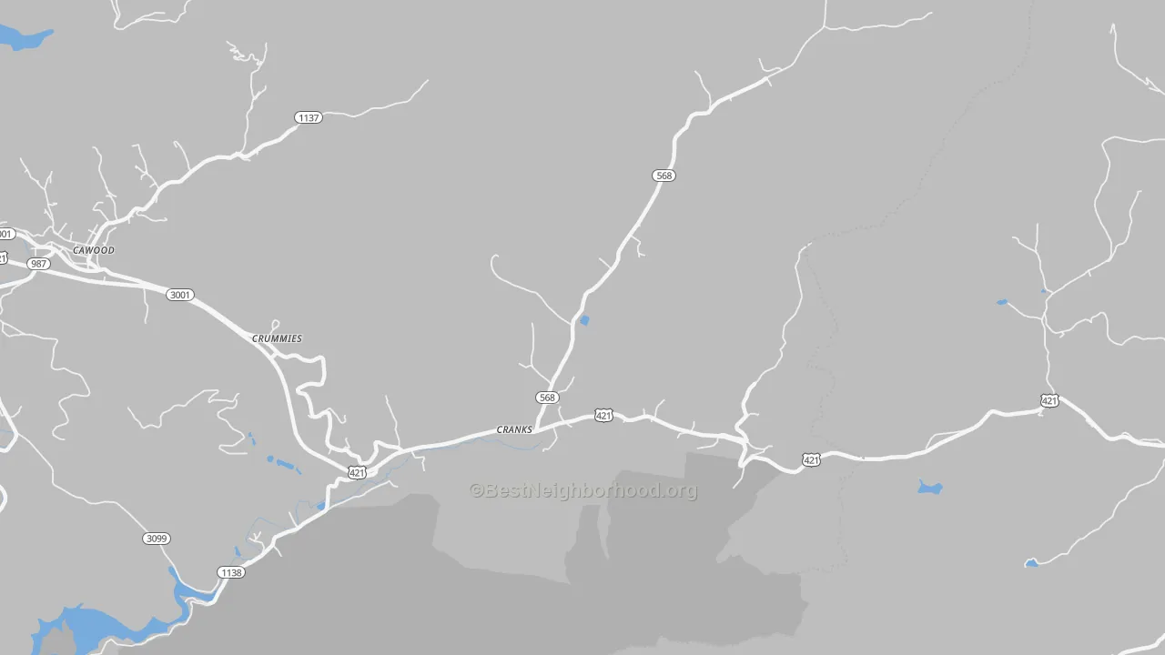 Bike Grade map of 40820, KY