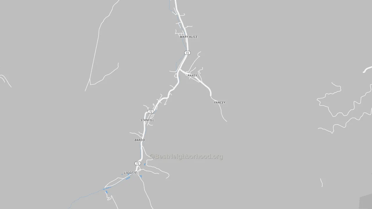 Bike Grade map of 40830, KY