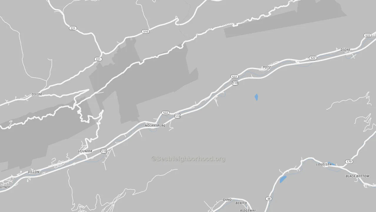 Bike Grade map of 40870, KY