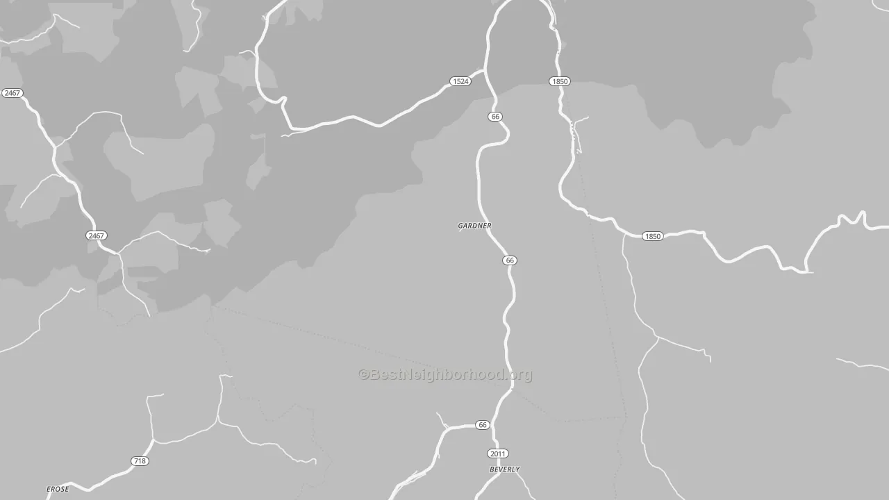 Bike Grade map of 40913, KY