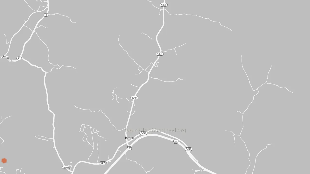 Bike Grade map of 40915, KY
