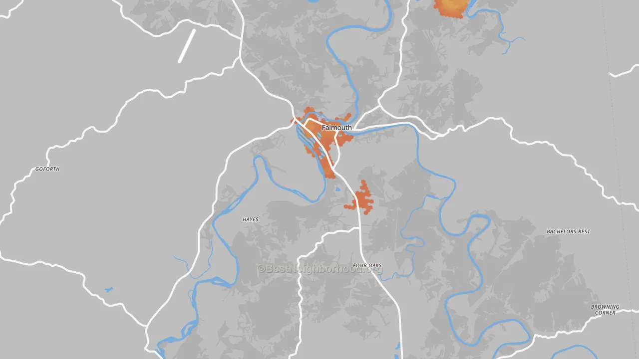 Bike Grade map of 41040, KY