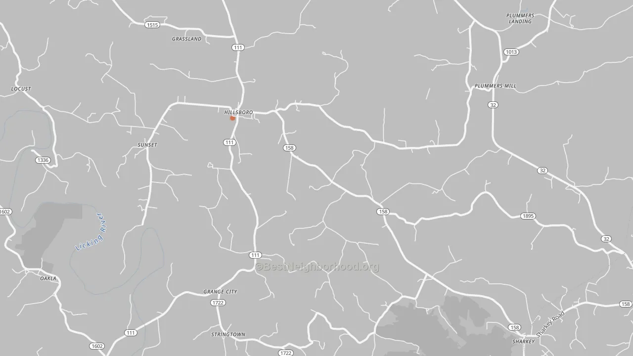 Bike Grade map of 41049, KY