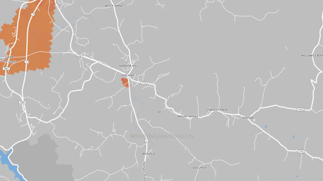 Bike Grade map of 41146, KY