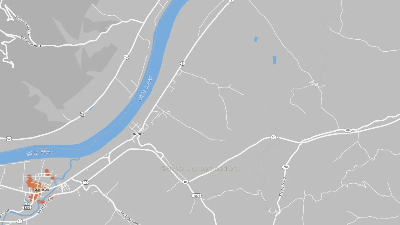 Bike Grade map of 41166, KY