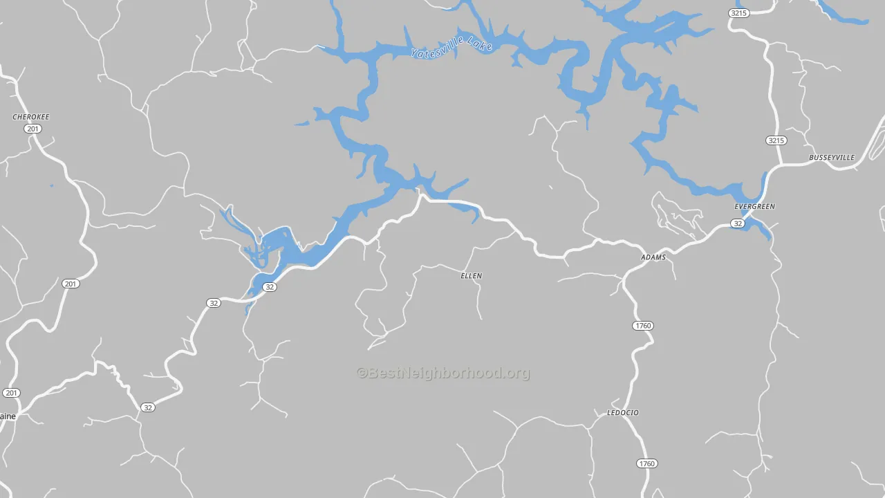 Bike Grade map of 41201, KY