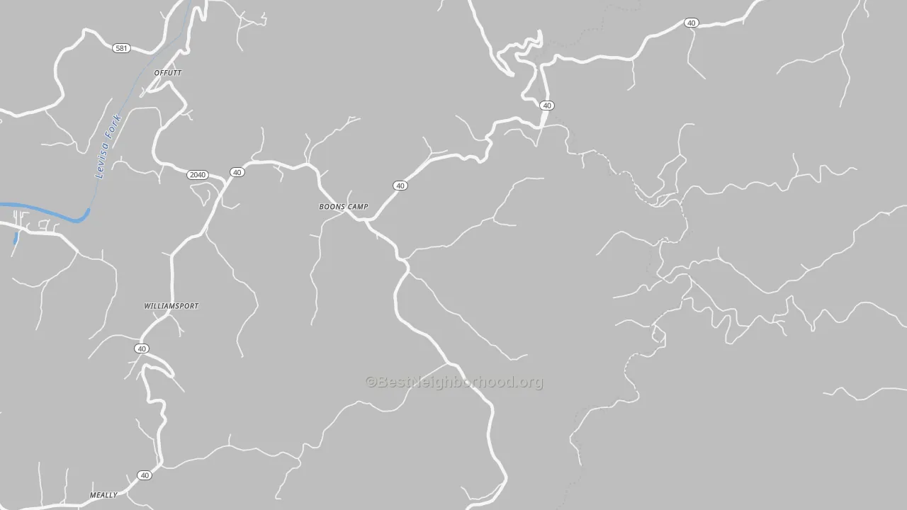 Bike Grade map of 41204, KY