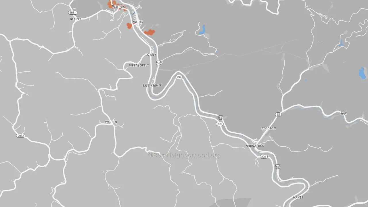 Bike Grade map of 41231, KY