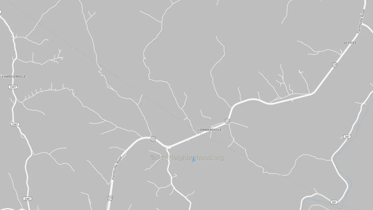 Bike Grade map of 41232, KY